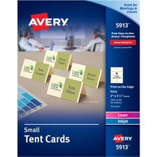 Small Tent Card, Ivory, 2 X 3.5, 4 Cards/sheet, 40 Sheets/pack