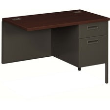 Metro Classic Series Workstation Return, Right, 42w X 24d X 29.5h, Mahogany/charcoal