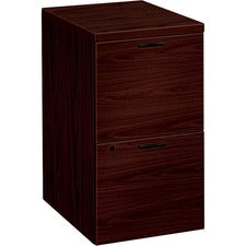 10500 Series Mobile Pedestal File, Left Or Right, 2 Legal/letter-size File Drawers, Mahogany, 15.75" X 22.75" X 28"