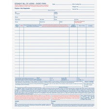 Bill Of Lading, Four-part Carbonless, 8.5 X 11, 50 Forms Total