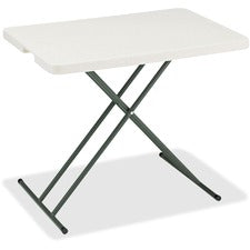 Indestructable Classic Personal Folding Table, 30w X 20d X 25 To 28h, Platinum