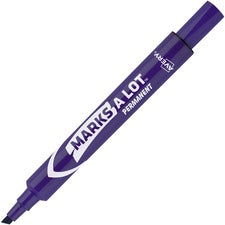 Marks A Lot Large Desk-style Permanent Marker, Broad Chisel Tip, Purple, Dozen (8884)