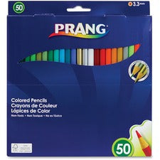 Colored Pencil Sets, 3.3 Mm, 2b (#1), Assorted Lead/barrel Colors, 50/pack