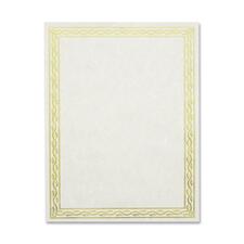 Foil Stamped Award Certificates, 8.5 X 11, Gold Serpentine With White Border, 12/pack