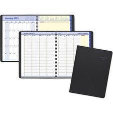 Quicknotes Weekly Vertical-column Format Appointment Book, 11 X 8.25, Black Cover, 12-month (jan To Dec): 2023