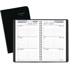 Dayminder Block Format Weekly Appointment Book, Tabbed Telephone/add Section, 8.5 X 5.5, Black, 12-month (jan-dec): 2023