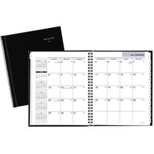 Dayminder Hard-cover Monthly Planner With Memo Section, 8.5 X 7, Black Cover, 12-month (jan To Dec): 2023