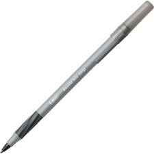 Round Stic Grip Xtra Comfort Ballpoint Pen Value Pack, Easy-glide, Stick, Medium 1.2 Mm, Black Ink, Gray/black Barrel, 36/pk