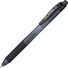 Energel-x Gel Pen, Retractable, Bold 1 Mm, Black Ink, Smoke Barrel, Dozen