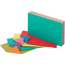 Extreme Index Cards, Ruled, 3 X 5, Assorted, 100/pack