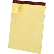 Gold Fibre Quality Writing Pads, Wide/legal Rule, 50 Canary-yellow 8.5 X 11.75 Sheets, Dozen