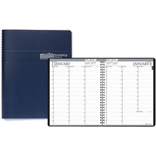 Recycled Professional Weekly Planner, 15-minute Appts, 11 X 8.5, Blue Wirebound Soft Cover, 12-month (jan To Dec): 2023