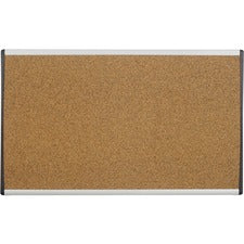 Arc Frame Cubicle Cork Board, 30 X 18, Natural Surface, Silver Aluminum Frame