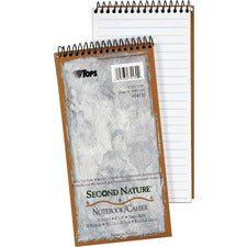 Second Nature Recycled Notepads, Gregg Rule, Randomly Assorted Cover Colors, 70 White 4 X 8 Sheets