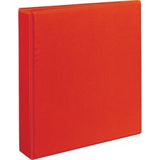 Heavy-duty View Binder With Durahinge And One Touch Ezd Rings, 3 Rings, 1.5" Capacity, 11 X 8.5, Red