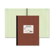 Computation Notebook, Quadrille Rule (4 Sq/in), Brown Cover, (75) 11.75 X 9.25 Sheets