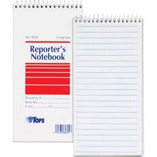 Reporter’s Notepad, Wide/legal Rule, White Cover, 70 White 4 X 8 Sheets, 12/pack