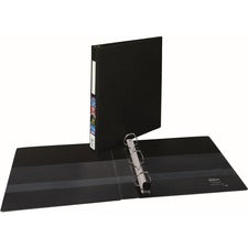 Heavy-duty Non-view Binder With Durahinge And One Touch Ezd Rings, 3 Rings, 1" Capacity, 11 X 8.5, Black