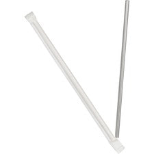 Jumbo Straws, 7.75", Plastic, Translucent, 500/box