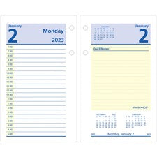 Quicknotes Desk Calendar Refill, 3.5 X 6, White Sheets, 2023