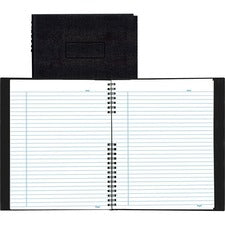 Notepro Notebook, 1-subject, Medium/college Rule, Black Cover, (100) 11 X 8.5 Sheets