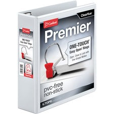 Premier Easy Open Clearvue Locking Slant-d Ring Binder, 3 Rings, 2" Capacity, 11 X 8.5, White