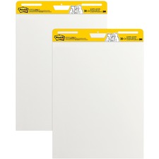 Vertical-orientation Self-stick Easel Pads, Unruled, 25 X 30, White, 30 Sheets, 2/carton