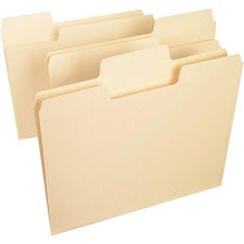 Supertab Top Tab File Folders, 1/3-cut Tabs: Assorted, Letter Size, 0.75" Expansion, 14-pt Manila, 50/box