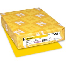 Color Paper, 24 Lb Bond Weight, 8.5 X 11, Sunburst Yellow, 500/ream