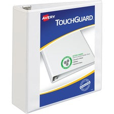 Touchguard Protection Heavy-duty View Binders With Slant Rings, 3 Rings, 3" Capacity, 11 X 8.5, White