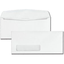 Park Ridge Embossed Executive Envelope, Address Window, #10, Commercial Flap, Gummed Closure, 4.13 X 9.5, White, 500/box