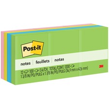 Original Pads In Floral Fantasy Collection Colors, 1.5" X 2", 100 Sheets/pad, 12 Pads/pack