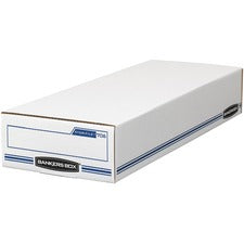 Stor/file Check Boxes, 9.25" X 25" X 4.13", White/blue, 12/carton