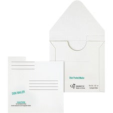 Redi-file Disk Pocket/mailer For Cds/dvds, Square Flap, Tuck-tab Closure, 6 X 5.88, White, 10/pack