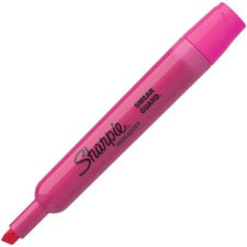 Tank Style Highlighters, Pink Ink, Chisel Tip, Pink Barrel, Dozen