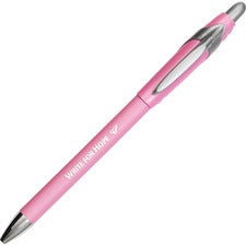 “write For Hope” Edition Flexgrip Elite Ballpoint Pen, Retractable, Medium 1 Mm, Black Ink, Pink Barrel, Dozen