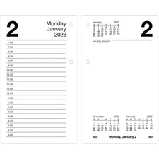 Desk Calendar Refill With Tabs, 3.5 X 6, White Sheets, 2023