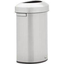 Refine Series Waste Receptacle, 16 Gal, Plastic/stainless Steel