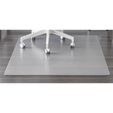 Deflecto EconoMat PLUS Antimicrobial Hard Floor Chair Mat - Hard Floor, Hardwood Floor, Tile Floor, Laminate Floor, Linoleum Floor, Concrete - 53" Length x 45" Width - Rectangle - Vinyl - Clear