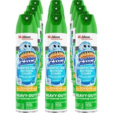 Scrubbing Bubbles&reg; Disinfectant Cleaner - Ready-To-Use Aerosol - 25 fl oz (0.8 quart) - 12 / Carton - White