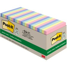 Original Recycled Note Pad Cabinet Pack, 3" X 3", Sweet Sprinkles Collection Colors, 75 Sheets/pad, 24 Pads/pack