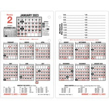 Burkhart's Day Counter Desk Calendar Refill, 4.5 X 7.38, White Sheets, 2023