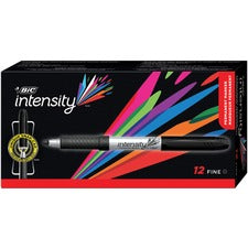 Intensity Fine Tip Permanent Marker, Fine Bullet Tip, Tuxedo Black, Dozen