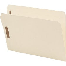 Top Tab Fastener Folders, Straight Tabs, 0.75" Expansion, 2 Fasteners, Legal Size, Manila Exterior, 50/box