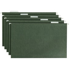 Hanging Folders, Legal Size, 1/5-cut Tabs, Standard Green, 25/box