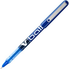 Vball Liquid Ink Roller Ball Pen, Stick, Extra-fine 0.5 Mm, Blue Ink, Blue Barrel, Dozen