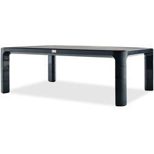 Adjustable Monitor Stand, 16" X 12" X 1.75" To 5.5", Black, Supports 20 Lbs