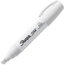 Permanent Paint Marker, Extra-broad Chisel Tip, White