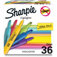 Tank Style Highlighters, Assorted Ink Colors, Chisel Tip, Assorted Barrel Colors, 36/pack