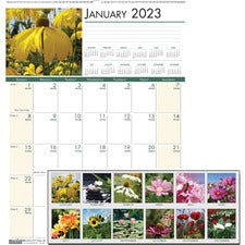 House of Doolittle EarthScapes Flowers Photo Wall Calendar - Julian Dates - Monthly - 12 Month - January 2023 - December 2023 - 1 Month Single Page Layout - 2.13" x 1.50" Block - Wire Bound - 16.5" Height x 12" Width - Reference Calendar, Eyelet - 1 Each